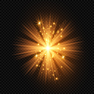 恒星的光芒圣诞星的光芒来自星星. 光线指向路.