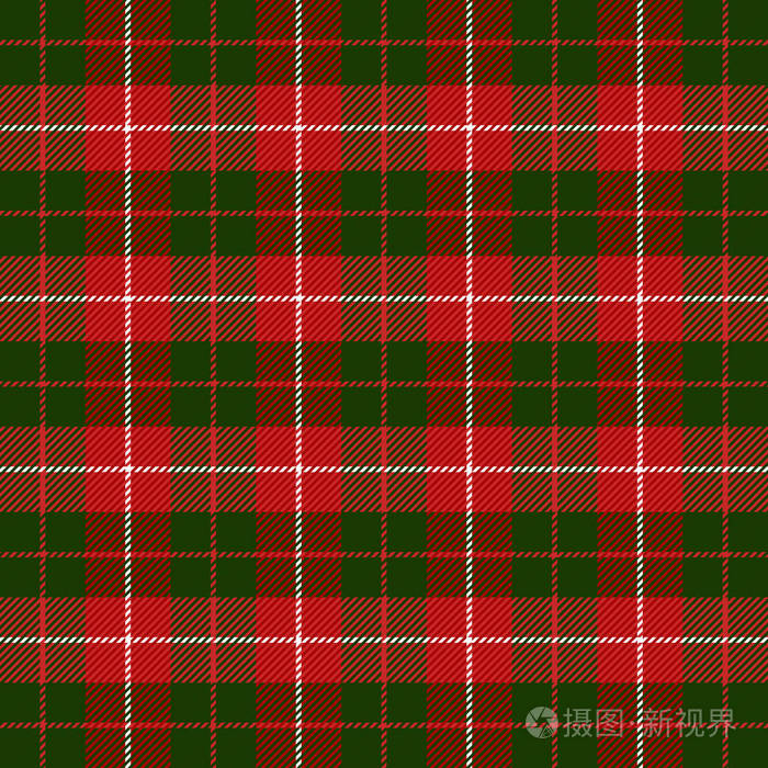 圣诞新年格子.图案苏格兰笼