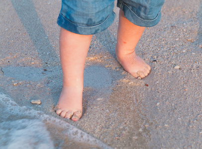 s feet. Toned. Soft focus