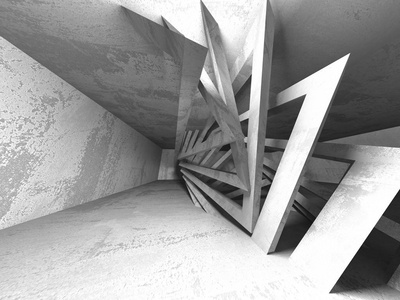 具具体质感的抽象几何建筑背景抽象的具体内部,复制空间在墙上和创意