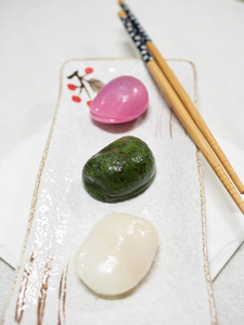 韩国美食歌叶半月形饭饼风图片