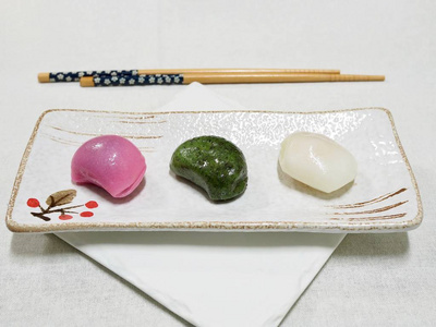 韩国美食歌叶半月形饭饼风图片