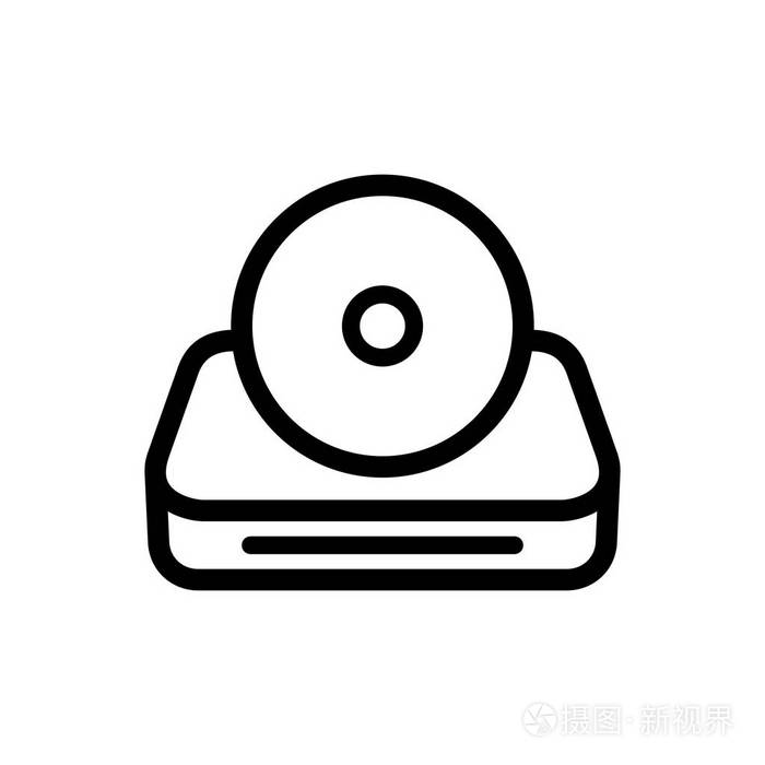光盘播放器图标插画-正版商用图片146e2p-摄图新视界