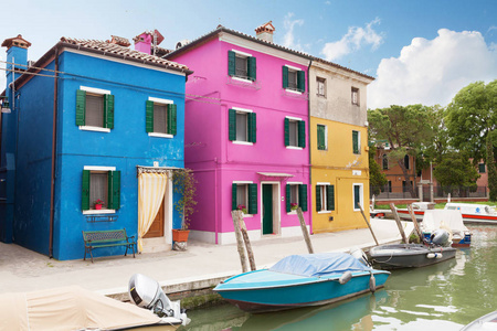 意大利博拉诺威尼斯五颜六色的房子