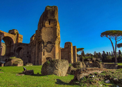 s second largest Roman public baths, or thermae