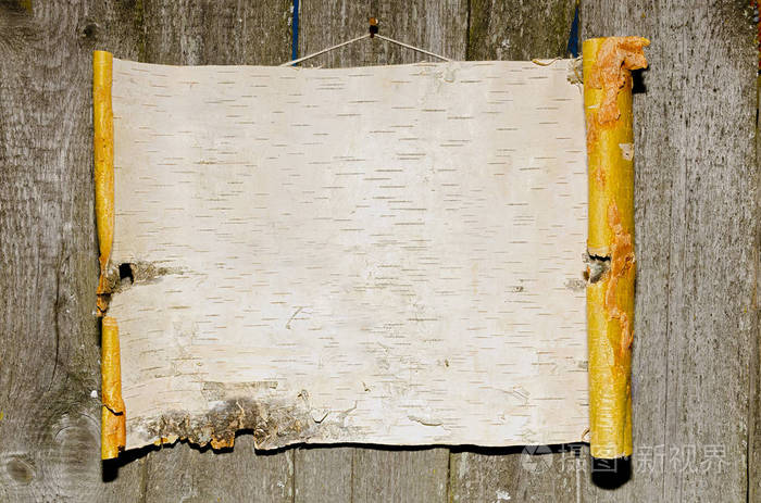 不寻常的宣布桦树皮