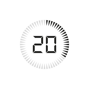 数字计时器时钟和手表的设计. 矢量图.照片