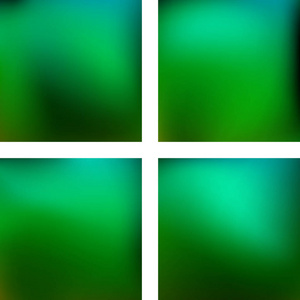 设置绿色抽象模糊背景。 矢量图。 现代几何背景。 抽象模板。