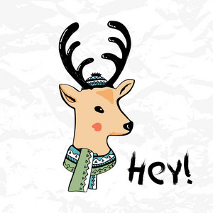 圣诞节鹿头图片