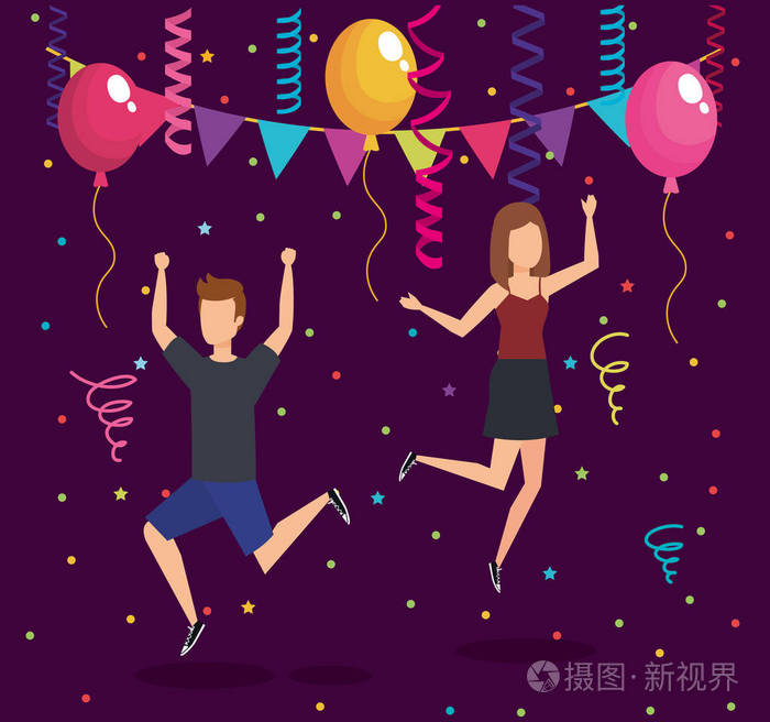 派对设计上的人