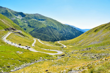 位于罗马尼亚的transfagarasan山路。