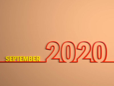 新年2020创意设计概念3渲染图像