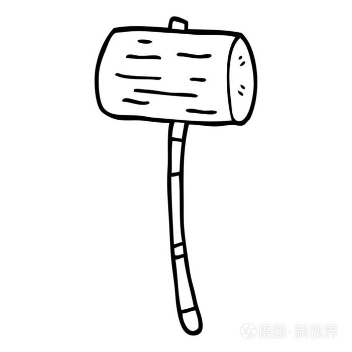 线描卡通槌插画-正版商用图片14784l-摄图新视界
