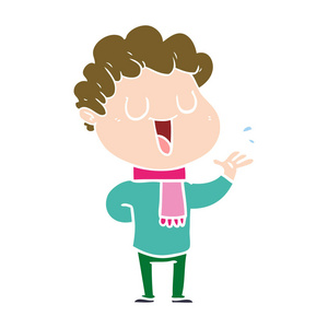 平色风格卡通人物说话照片