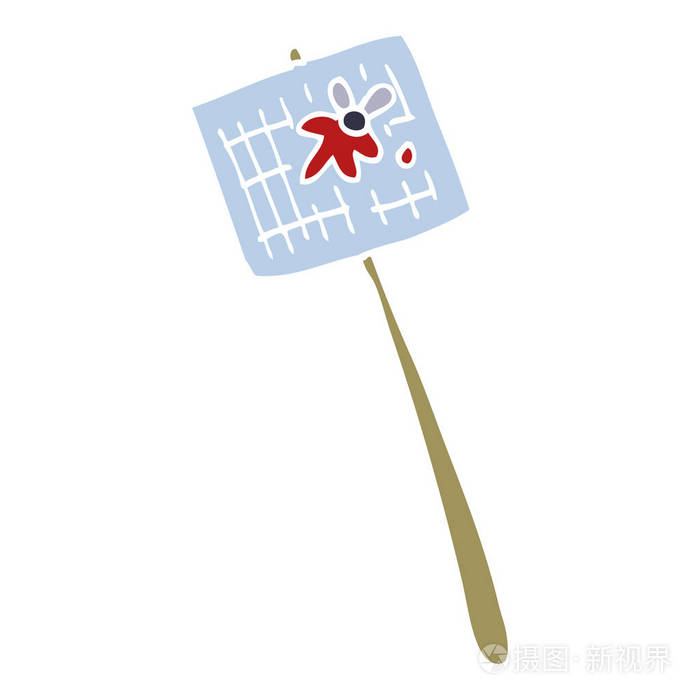 卡通涂鸦苍蝇拍