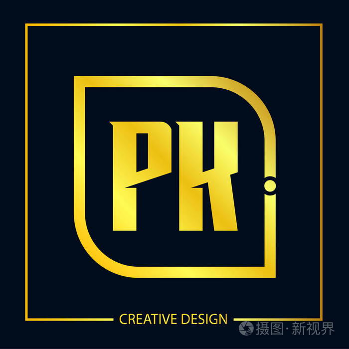 初始字母pk标志模板矢量设计