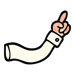 纹理插图卡通指向手臂图片