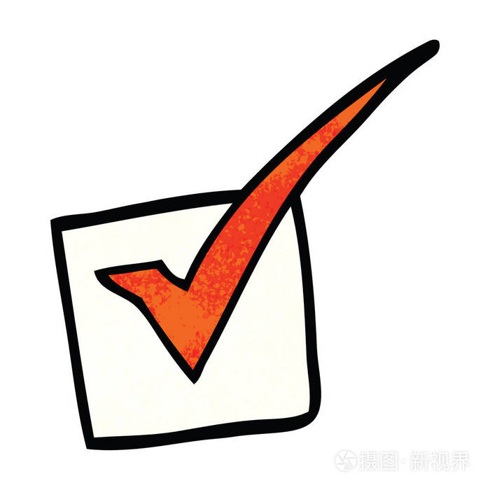 卡通涂鸦滴答标记