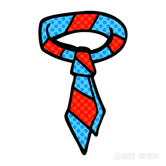 卡通涂鸦办公室领带