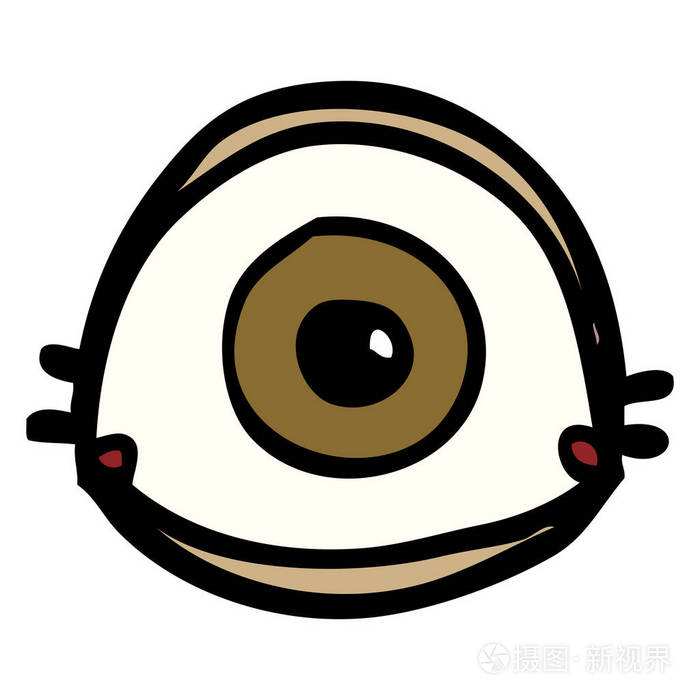 卡通涂鸦棕色眼睛