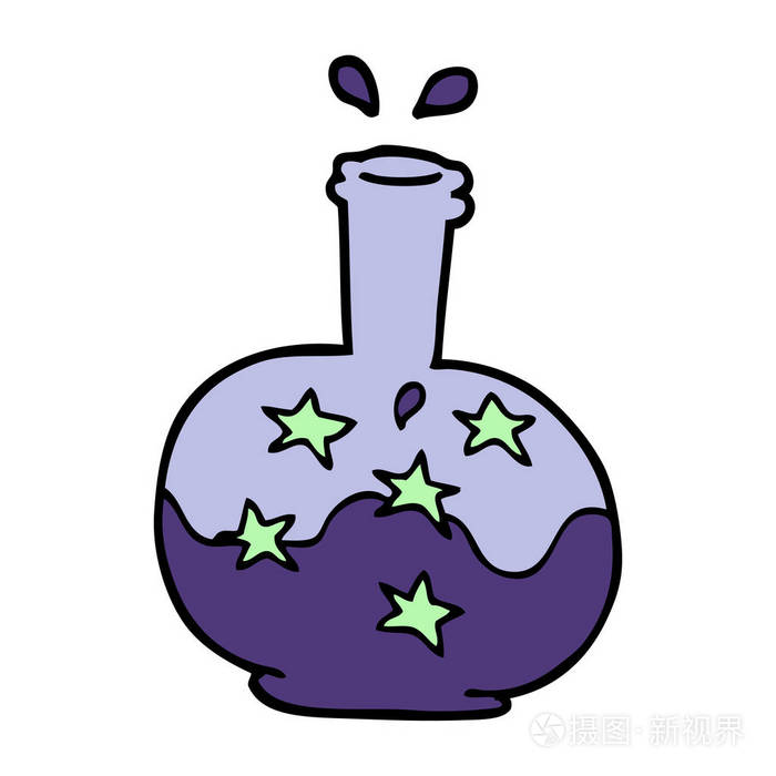 卡通涂鸦魔法药水