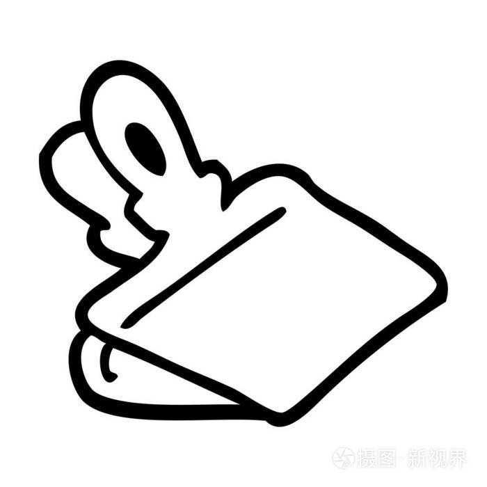 线绘卡通回形针插画-正版商用图片147b83-摄图新视界