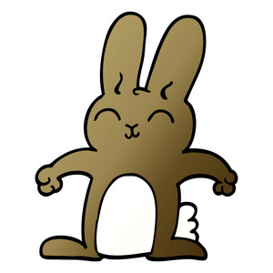 快乐卡通涂鸦兔子