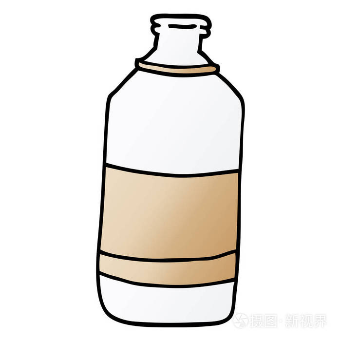 卡通涂鸦水瓶
