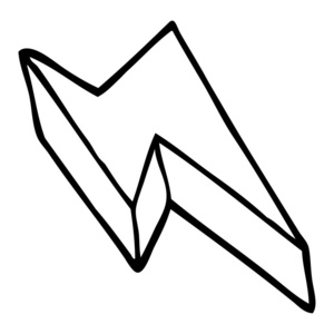 避雷针图片线描卡通指向手图片线描边的孤立的油漆图片灯泡连续线描画