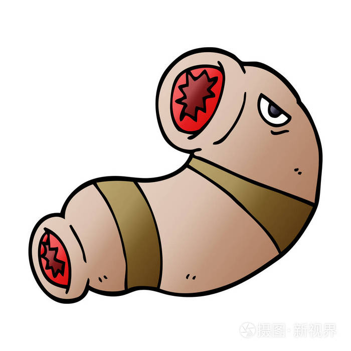 卡通涂鸦怪物水蛭