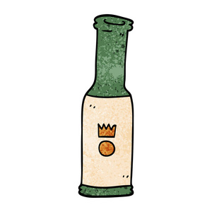 卡通涂鸦啤酒瓶