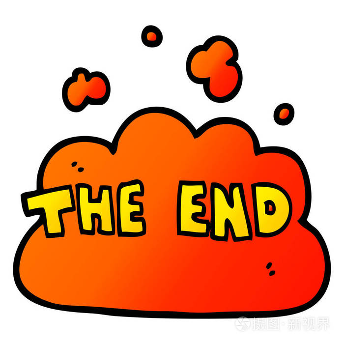 卡通涂鸦结束字体