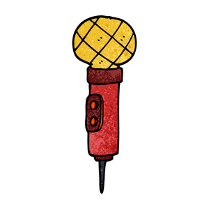 卡通话筒卡通涂鸦金话筒照片