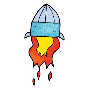 卡通涂鸦火箭发射