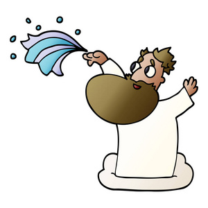 卡通涂鸦上帝创造宇宙照片