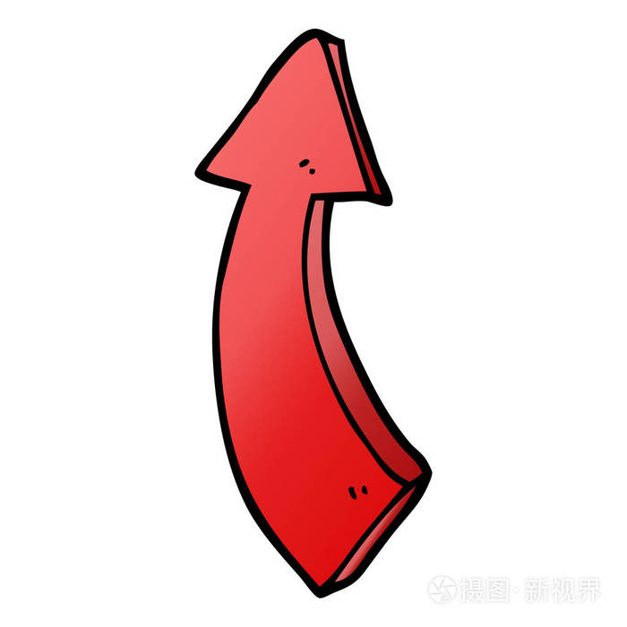 卡通涂鸦指向箭头