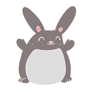 平色风格卡通兔子