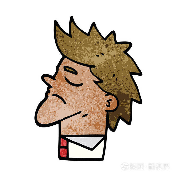 卡通涂鸦傲慢的人