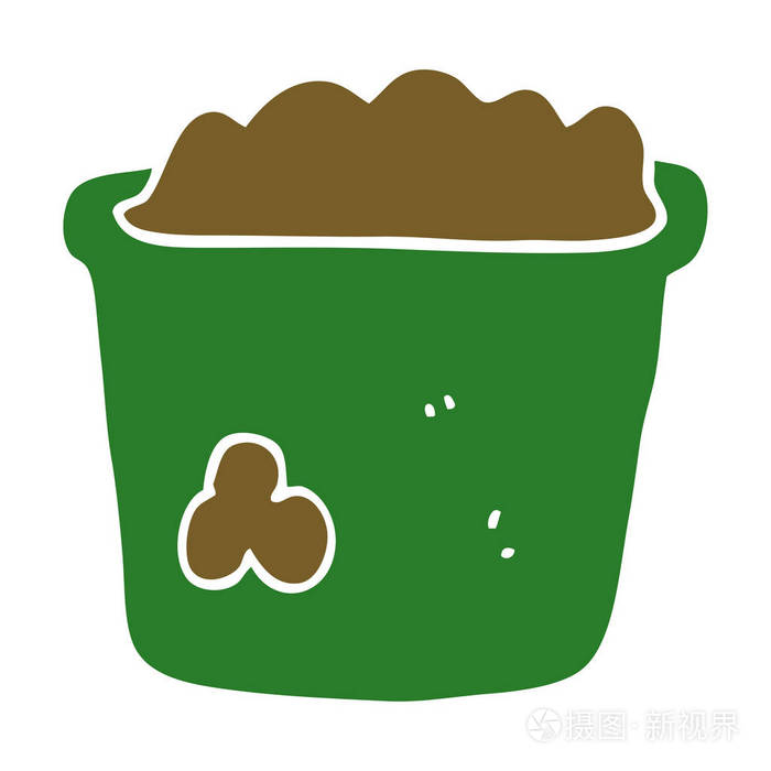 平色风格卡通土壶