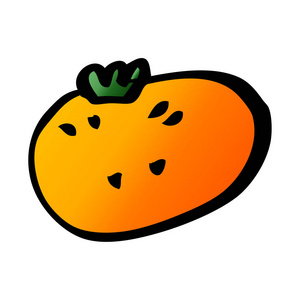 卡通涂鸦柑橘橘子