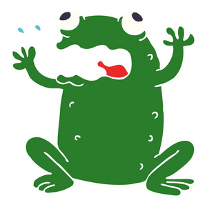 卡通涂鸦打嗝蟾蜍照片