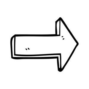 线条画卡通导向箭头图片