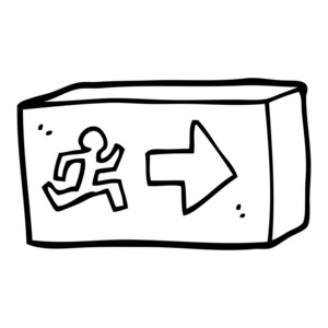 紧急出口绘制图图片
