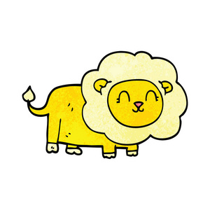 卡通涂鸦快乐狮子