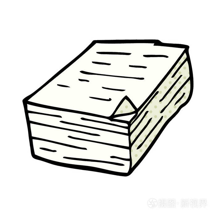 卡通涂鸦一堆纸插画-正版商用图片147kvl-摄图新视界