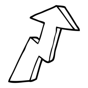 黑白卡通商业成长箭头照片