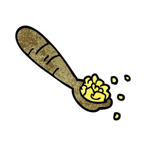 卡通涂鸦勺子土豆泥