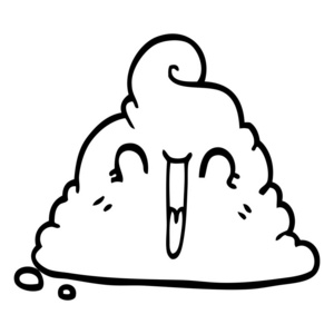 画线卡通便便照片