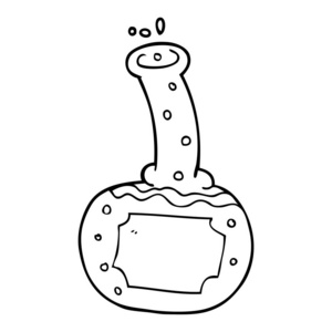 画线卡通实验药水照片