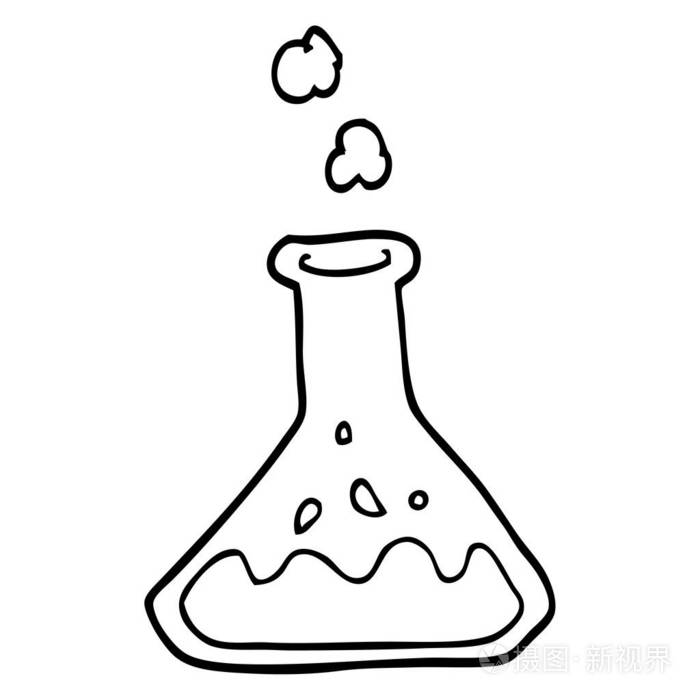 线描卡通科学实验插画-正版商用图片147mz9-摄图新视界